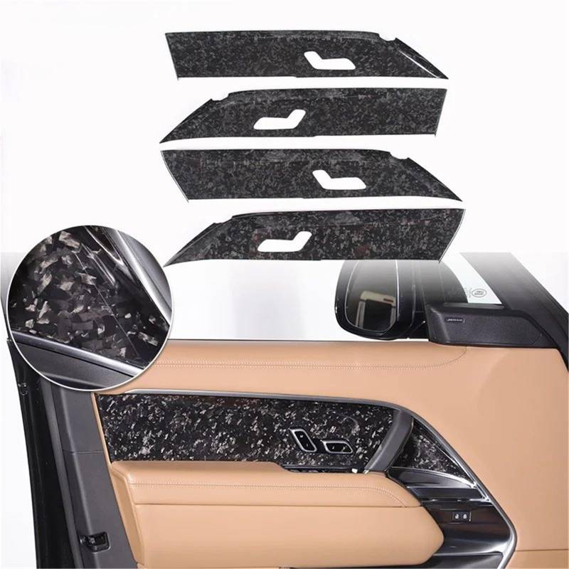 Interieur Dekor Carbon Fiber Auto Innen Tür Griff Panel Abdeckung Trim Für Land Für Rover Für Range Für Rover Für Vogue Interieur TüRverkleidungen Dekor(Forged textures) von QFJFBGGH