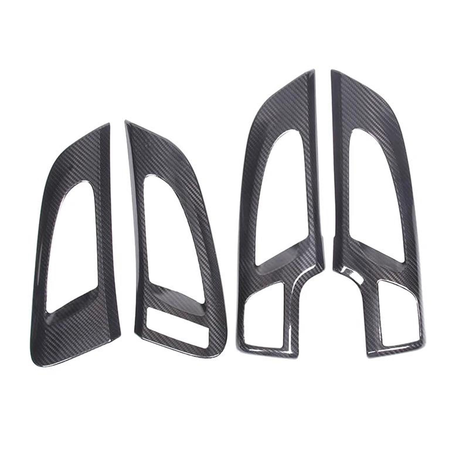 Interieur Dekor Carbon Fiber Auto Innen Tür Griff Rahmen Abdeckung Dekoration Aufkleber Trim Für Cayenne 2011-2017 Innen Interieur TüRverkleidungen Dekor(Style A-Black) von QFJFBGGH