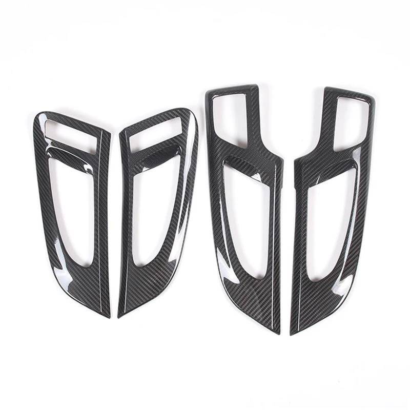 Interieur Dekor Carbon Fiber Auto Innen Tür Griff Rahmen Abdeckung Dekoration Aufkleber Trim Für Cayenne 2011-2017 Innen Interieur TüRverkleidungen Dekor(Style B-Black) von QFJFBGGH