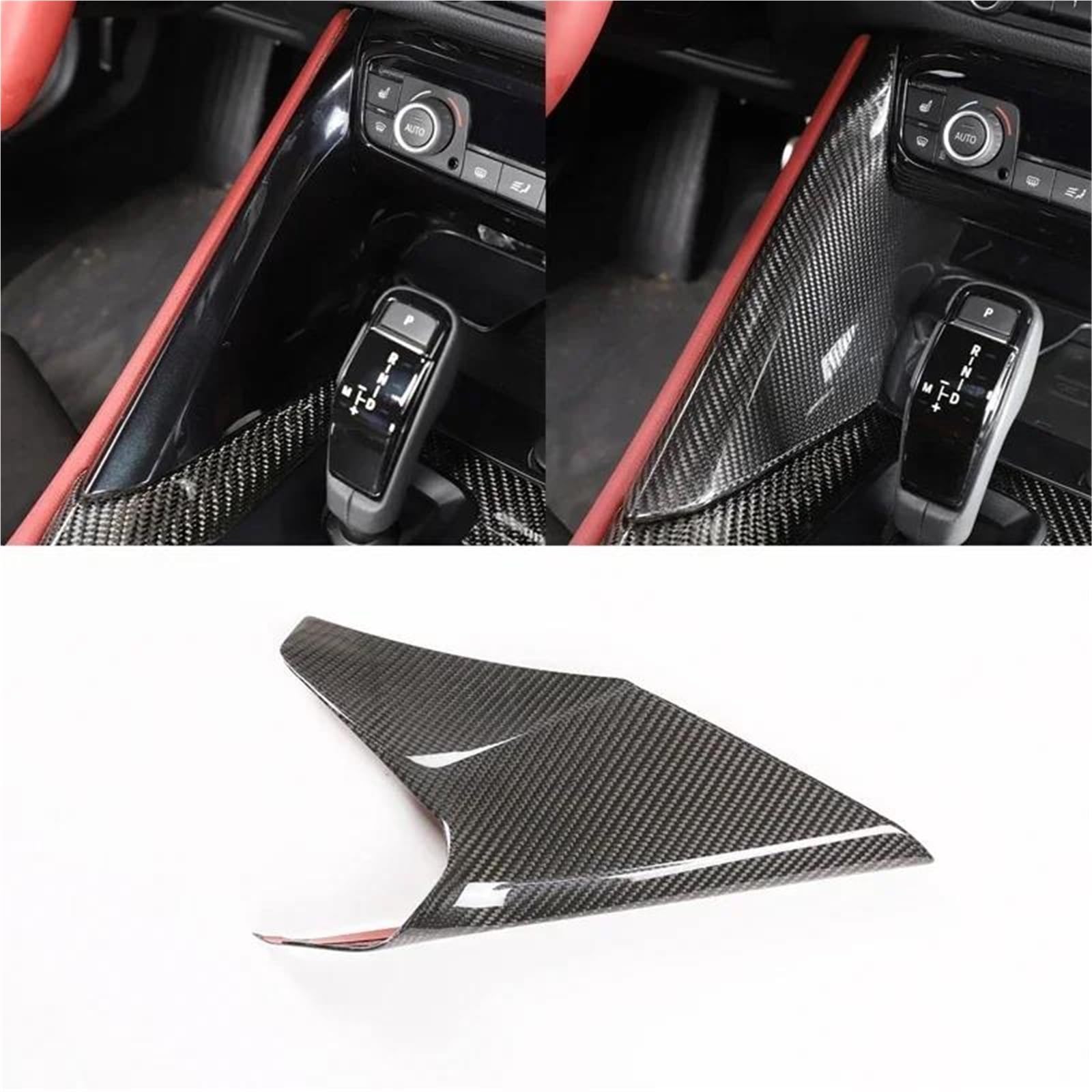 Interieur Dekor Carbon Fiber Auto Mittelkonsole Getriebe Shift Seite Panel Trim Abdeckung Für Toyota Für GR Supra A90 2019-2022 Interieur TüRverkleidungen Dekor(Gloss Carbon) von QFJFBGGH