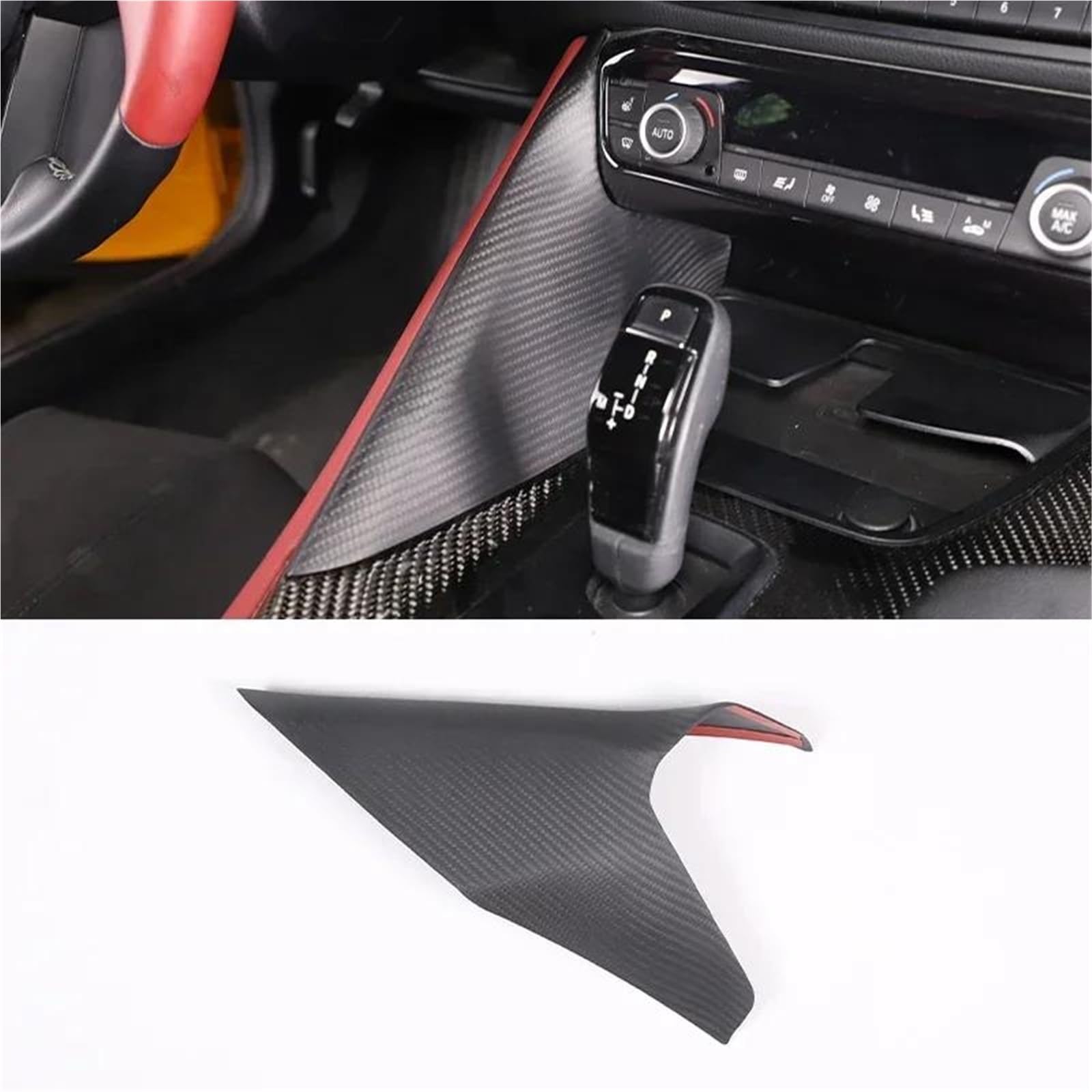 Interieur Dekor Carbon Fiber Auto Mittelkonsole Getriebe Shift Seite Panel Trim Abdeckung Für Toyota Für GR Supra A90 2019-2022 Interieur TüRverkleidungen Dekor(Matte Carbon) von QFJFBGGH