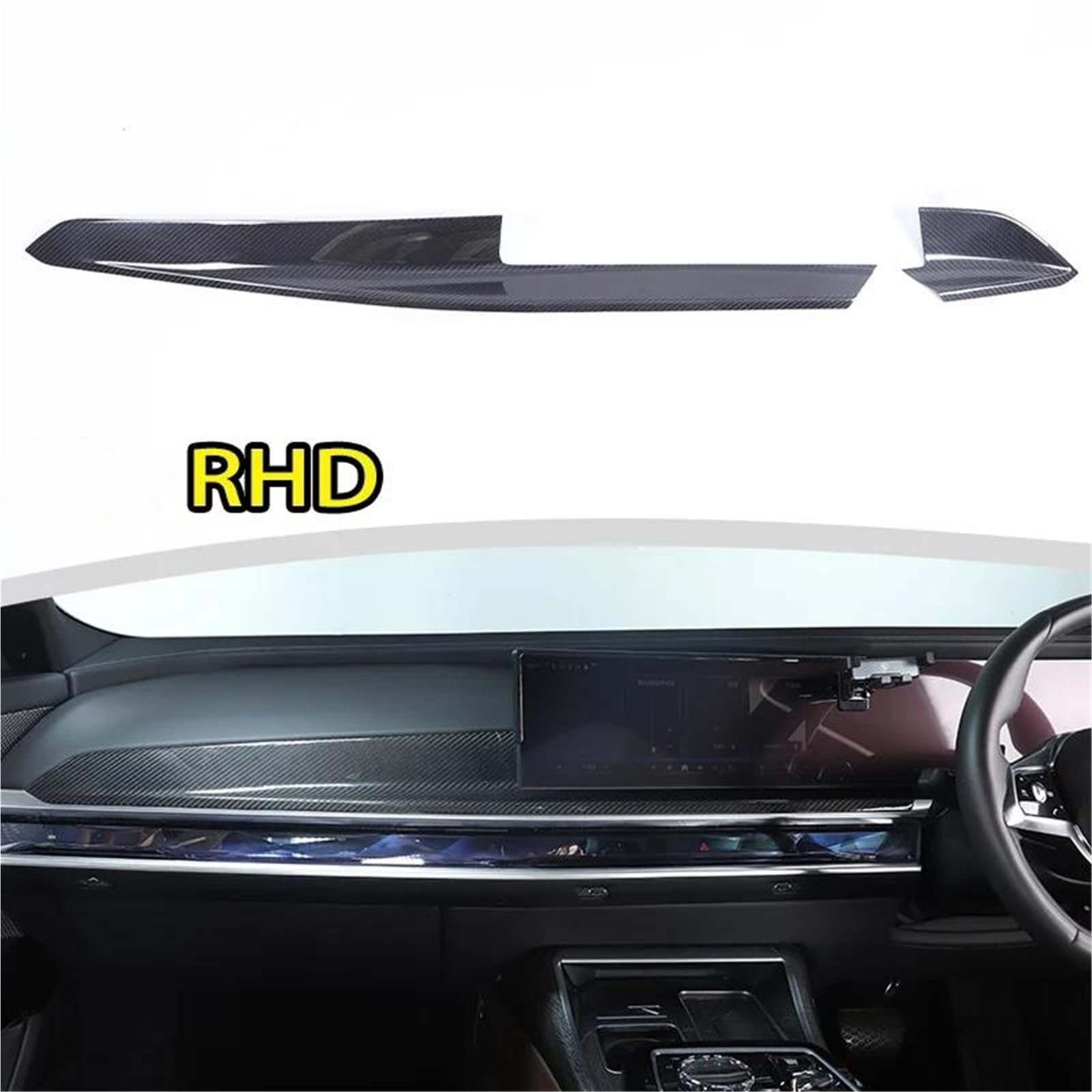 Interieur Dekor Carbon Fiber Für 7 Serie Für G70 2023 + Auto Control Tür Dashboard Getriebe Panel Abdeckung Aufkleber Interieur TüRverkleidungen Dekor(Style 2) von QFJFBGGH