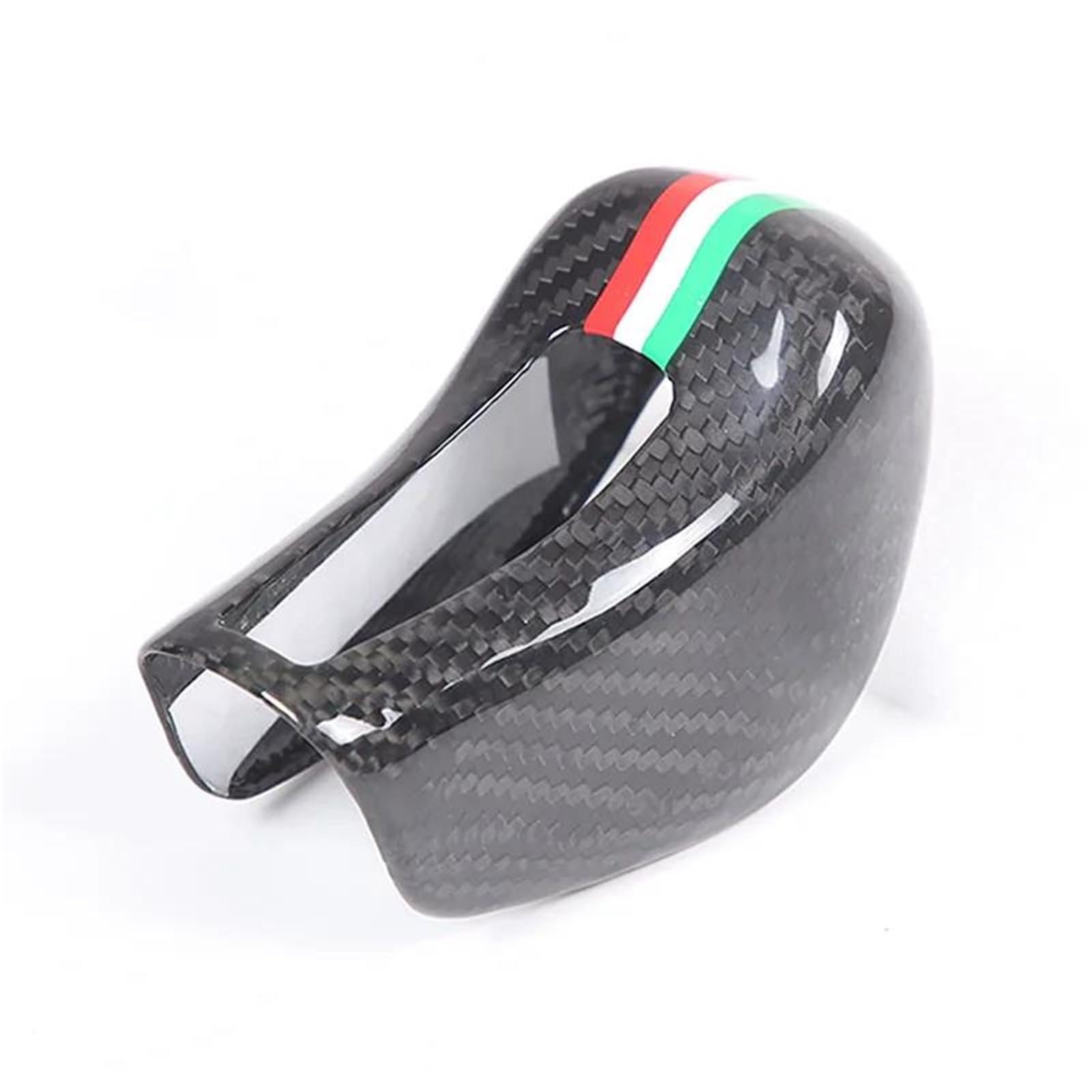Interieur Dekor Carbon Fiber Muster Auto Schaltknauf Kopf Abdeckung Trim Für Maserati Für Ghibli Für Quattroporte Interieur TüRverkleidungen Dekor(Style D) von QFJFBGGH