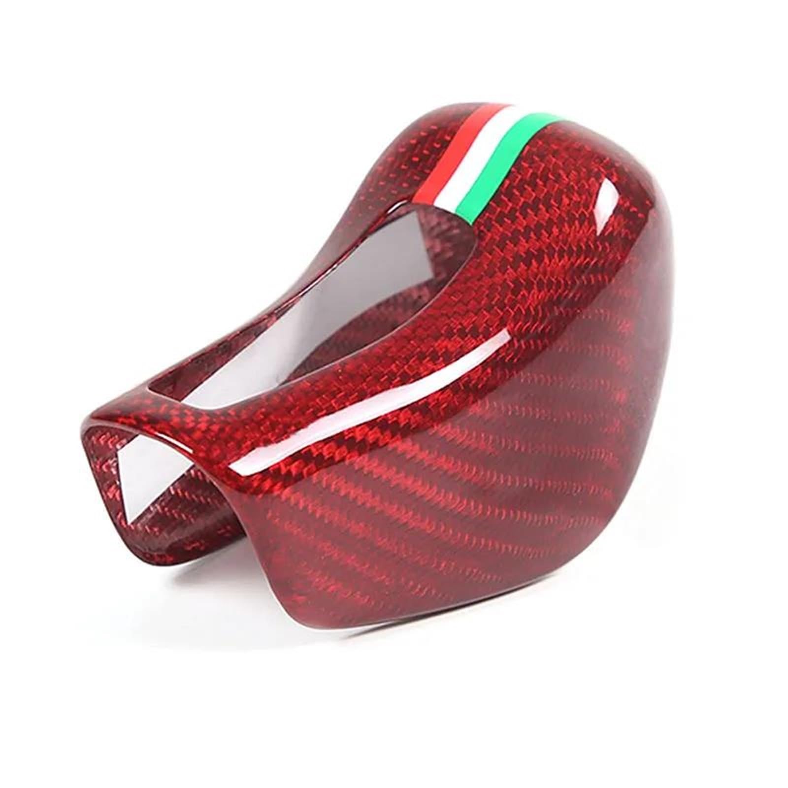Interieur Dekor Carbon Fiber Muster Auto Schaltknauf Kopf Abdeckung Trim Für Maserati Für Ghibli Für Quattroporte Interieur TüRverkleidungen Dekor(Style F) von QFJFBGGH