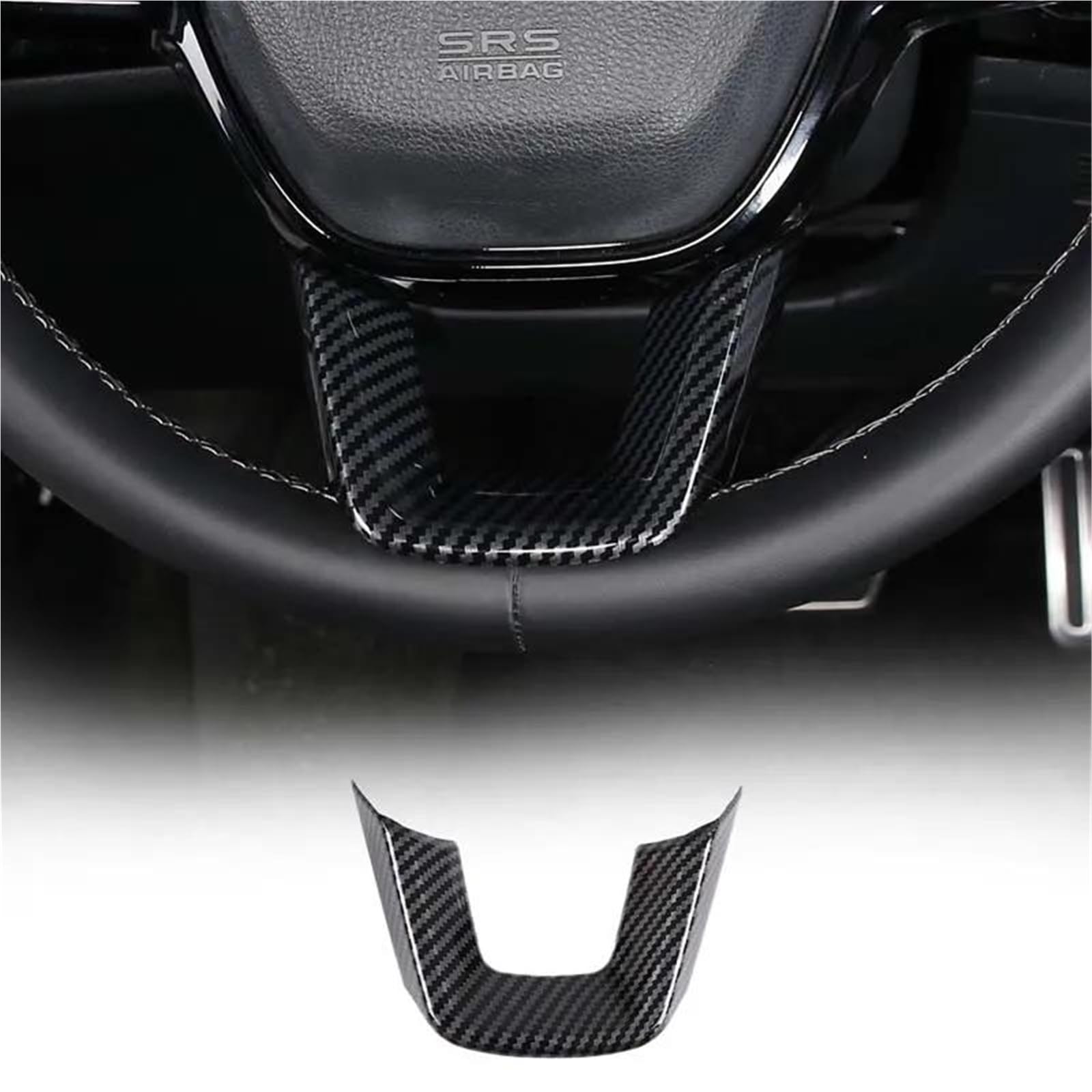 Interieur Dekor Carbon Fiber Style Auto Lenkrad Dekoration Abdeckung Trim Rahmen Aufkleber Für Civic 11th 2022 Innen Interieur TüRverkleidungen Dekor(Style E) von QFJFBGGH