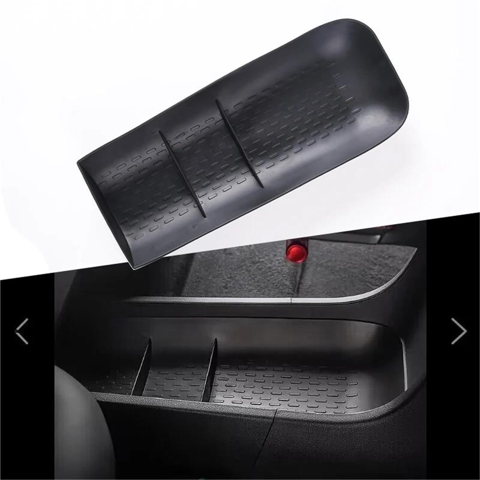 Interieur Dekor Center Console Storage Tray Für Benz Für Smart 2022-2024 Auto Central Lower Layer Box Organizer Zubehör Interieur TüRverkleidungen Dekor(TPE) von QFJFBGGH