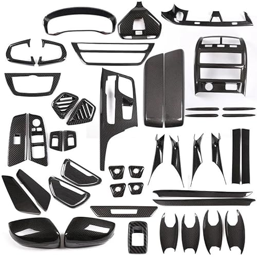 Interieur Dekor Für 5 Series Für G30 2018-2022 Autoaufkleber Lenkrad Schalttafel Türgriffabdeckung Verkleidung Interieur TüRverkleidungen Dekor(Carbon Texture 17) von QFJFBGGH