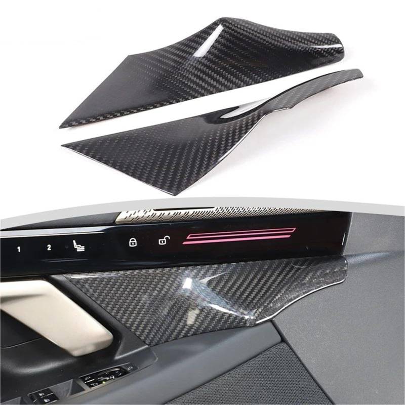 Interieur Dekor Für 5 Series Für G60 2024 + Carbon Fiber Innentürgriff Frontverkleidung Aufkleber Zubehör Interieur TüRverkleidungen Dekor(Style 1) von QFJFBGGH