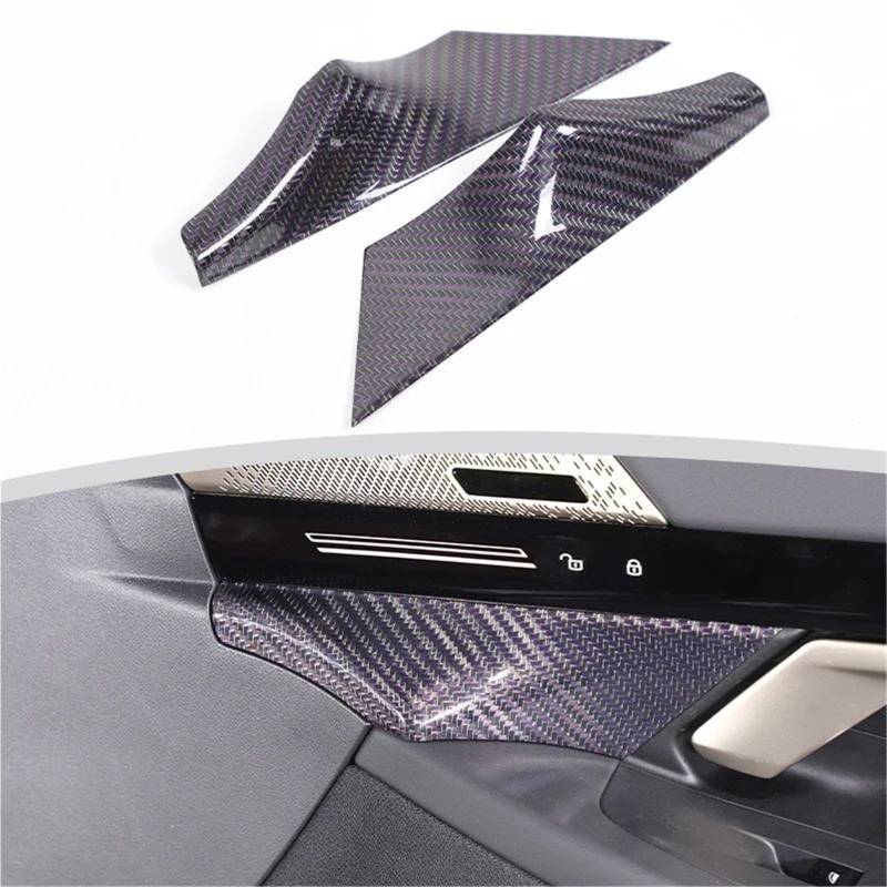 Interieur Dekor Für 5 Series Für G60 2024 + Carbon Fiber Innentürgriff Frontverkleidung Aufkleber Zubehör Interieur TüRverkleidungen Dekor(Style 2) von QFJFBGGH