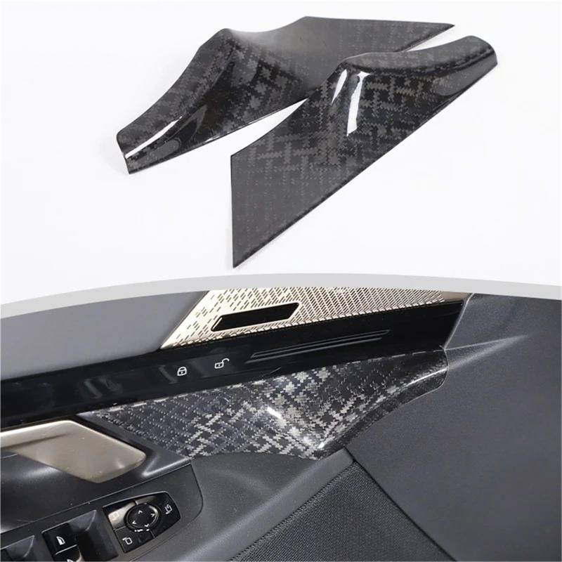 Interieur Dekor Für 5 Series Für G60 2024 + Carbon Fiber Innentürgriff Frontverkleidung Aufkleber Zubehör Interieur TüRverkleidungen Dekor(Style 3) von QFJFBGGH