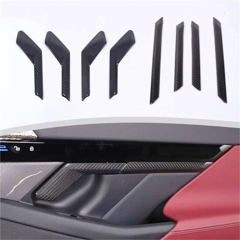 Interieur Dekor Für 5 Series Für G60 2024 + Carbon Fiber Innentürgriff Frontverkleidung Aufkleber Zubehör Interieur TüRverkleidungen Dekor(Style 5) von QFJFBGGH