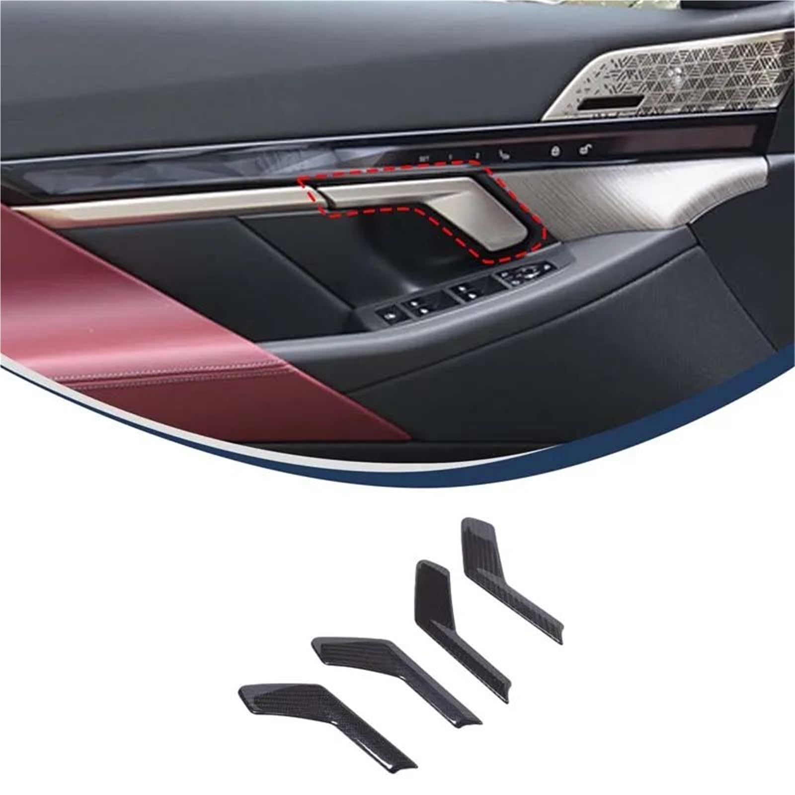 Interieur Dekor Für 5 Series Für G60 2024 Kohlefaser Auto Innentürgriff Dekorative Abdeckung Aufkleber Autoinnenraum Interieur TüRverkleidungen Dekor Interieur Dekor Für 5 Series Für G60 2024 Kohlefaser Auto Innentürgriff Dekorative Abdeckung Aufkleber Autoinnenraum Interieur TüRverkleidungen Dekor von QFJFBGGH