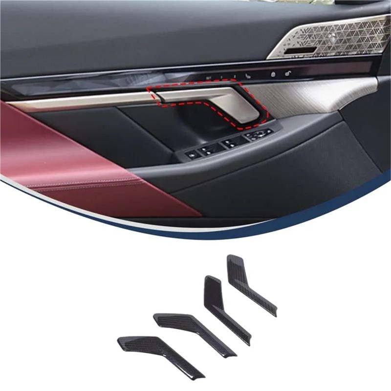 Interieur Dekor Für 5 Series Für G60 2024 Kohlefaser Auto Innentürgriff Dekorative Abdeckung Aufkleber Autoinnenraum Interieur TüRverkleidungen Dekor von QFJFBGGH