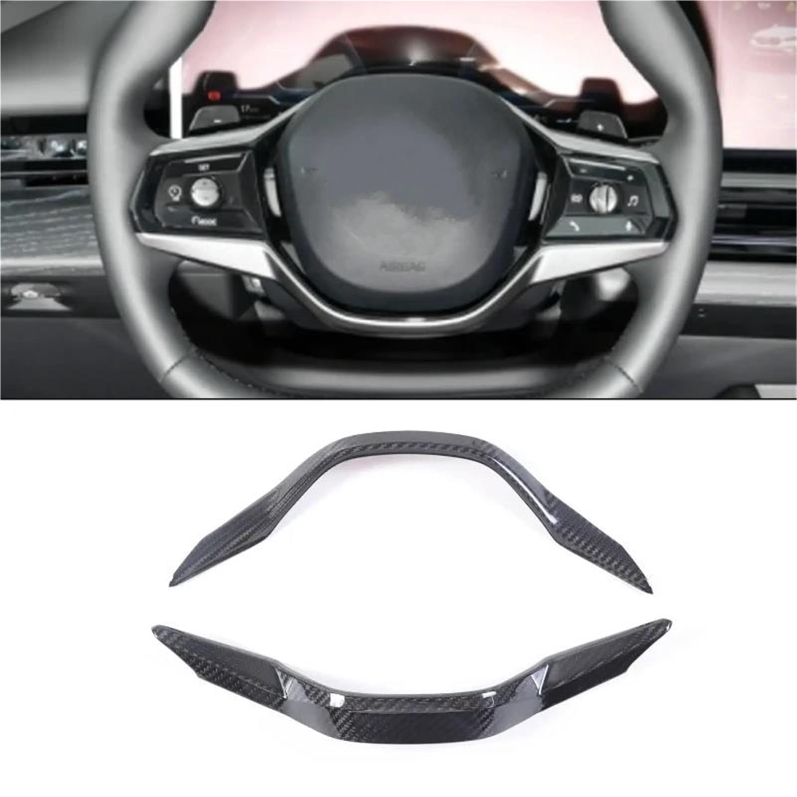 Interieur Dekor Für 5er Für G60 2024 Kohlefaser-Autolenkrad-Dekorabdeckung Innenzubehör Interieur TüRverkleidungen Dekor Interieur Dekor Für 5er Für G60 2024 Kohlefaser-Autolenkrad-Dekorabdeckung Innenzubehör Interieur TüRverkleidungen Dekor von QFJFBGGH