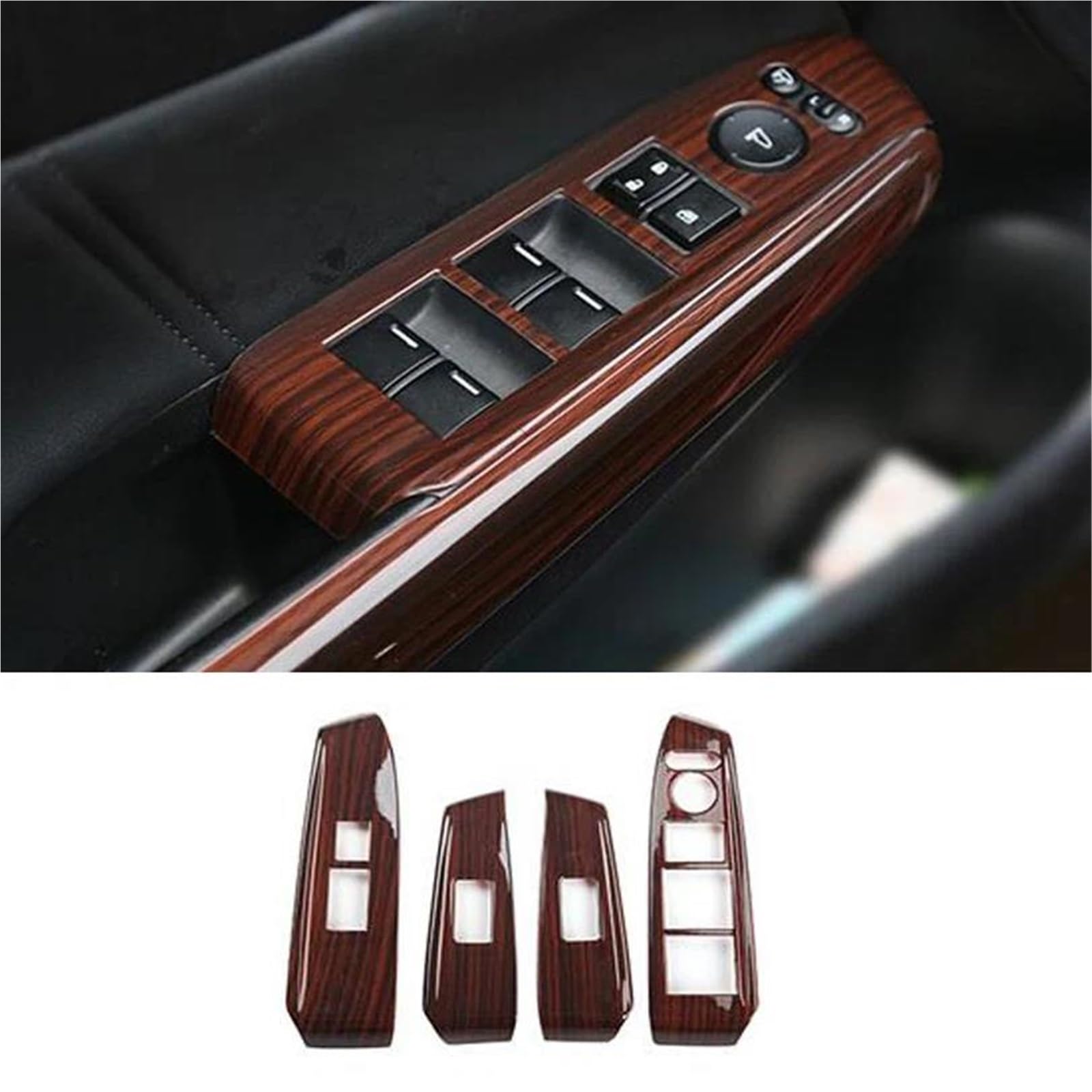 Interieur Dekor Für Accord 8th 2008-2012 LHD Fensterheber Schalter Dekoration Abdeckung Trim Aufkleber Auto Styling Interieur TüRverkleidungen Dekor(Wood Color) von QFJFBGGH
