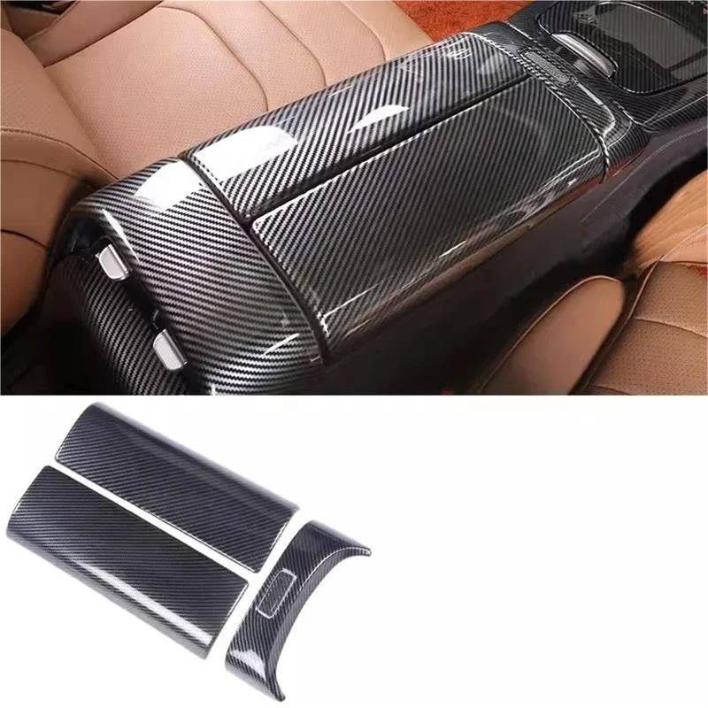 Interieur Dekor Für Benz Für E-Klasse Für W214 S214 2024 ABS Auto Armlehne Box Panel Dekorative Abdeckung Innen Interieur TüRverkleidungen Dekor(Style C) von QFJFBGGH