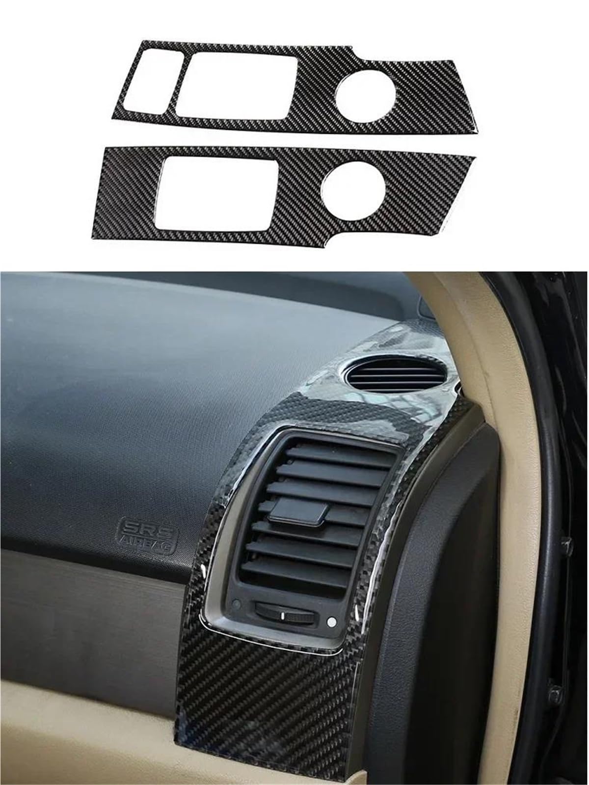 Interieur Dekor Für CRV 2007-2011 Weiche Carbonfaser Auto Dekorative Carbonfaser Schwarz Aufkleber Innenausstattung Auto Interieur TüRverkleidungen Dekor(Style 2) von QFJFBGGH