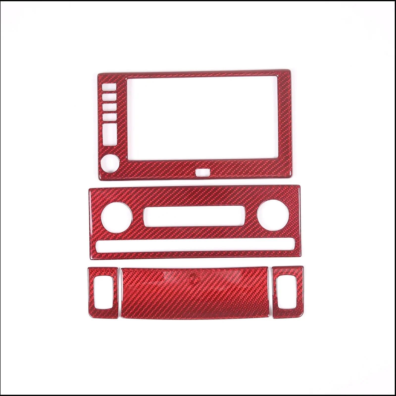 Interieur Dekor Für Chevy Für Corvette C6 2005-2013 Zentrale Steuerung Navigation Screen Panel Dekorative Rahmen Carbon Faser Interieur TüRverkleidungen Dekor(Red carbon) von QFJFBGGH