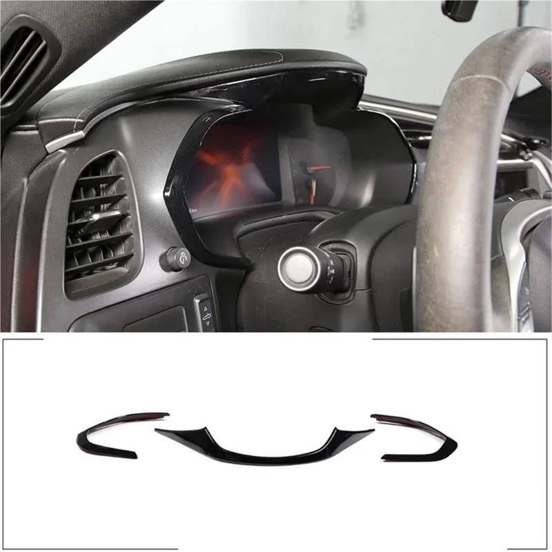 Interieur Dekor Für Chevy Für Corvette C7 2014-2019 ABS Auto Styling Auto Dashboard Trim Streifen Aufkleber Auto Schutz Interieur TüRverkleidungen Dekor(Schwarz) von QFJFBGGH