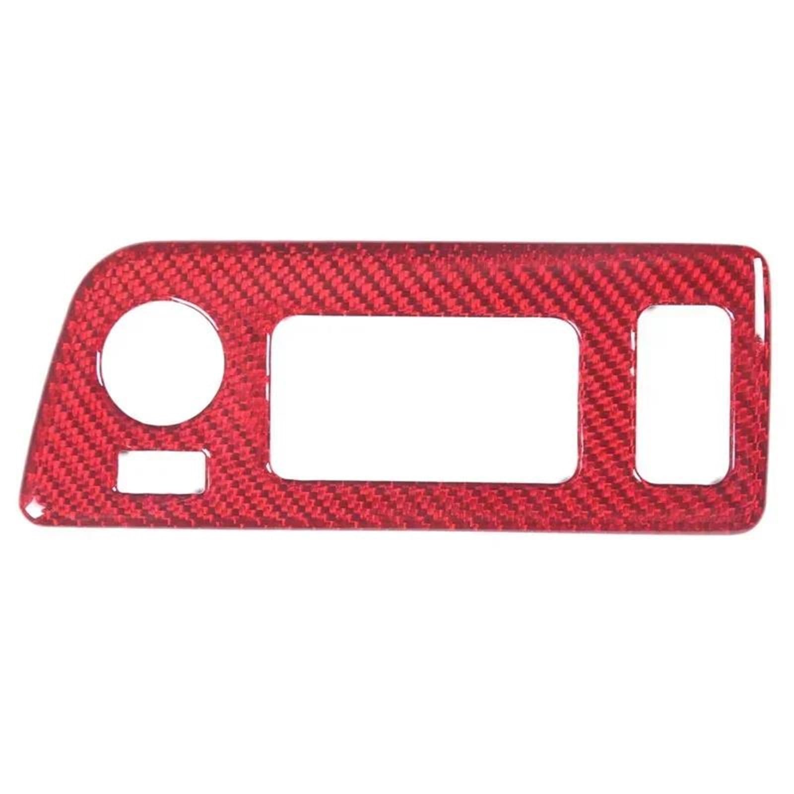 Interieur Dekor Für Chevy Für Corvette C7 2014-2019 Carbon Fiber Muster Auto Styling Scheinwerfer Schalter Taste Rahmen Aufkleber Interieur TüRverkleidungen Dekor(Rot) von QFJFBGGH