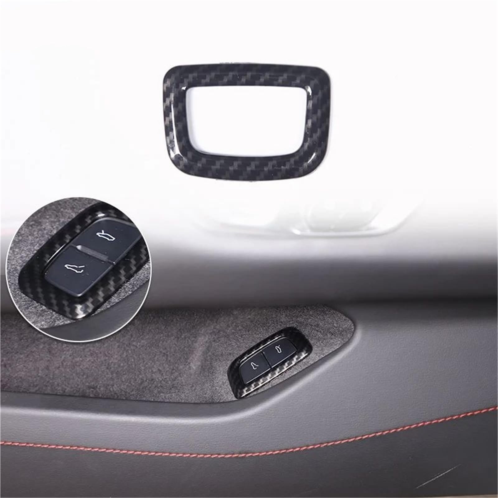 Interieur Dekor Für Chevy Für Corvette C8 2020-2024 Auto ABS Autokonsole Gangschaltung Panel Abdeckung Tür Armlehne Zieraufkleber Interieur TüRverkleidungen Dekor(Carbon Texture 12) von QFJFBGGH