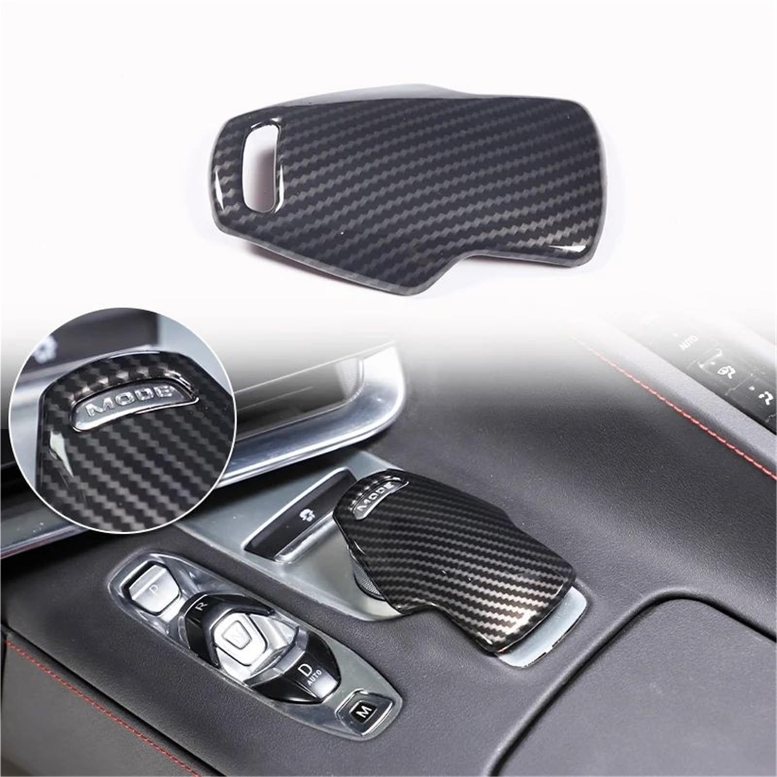 Interieur Dekor Für Chevy Für Corvette C8 2020-2024 Auto ABS Autokonsole Gangschaltung Panel Abdeckung Tür Armlehne Zieraufkleber Interieur TüRverkleidungen Dekor(Carbon Texture 14) von QFJFBGGH