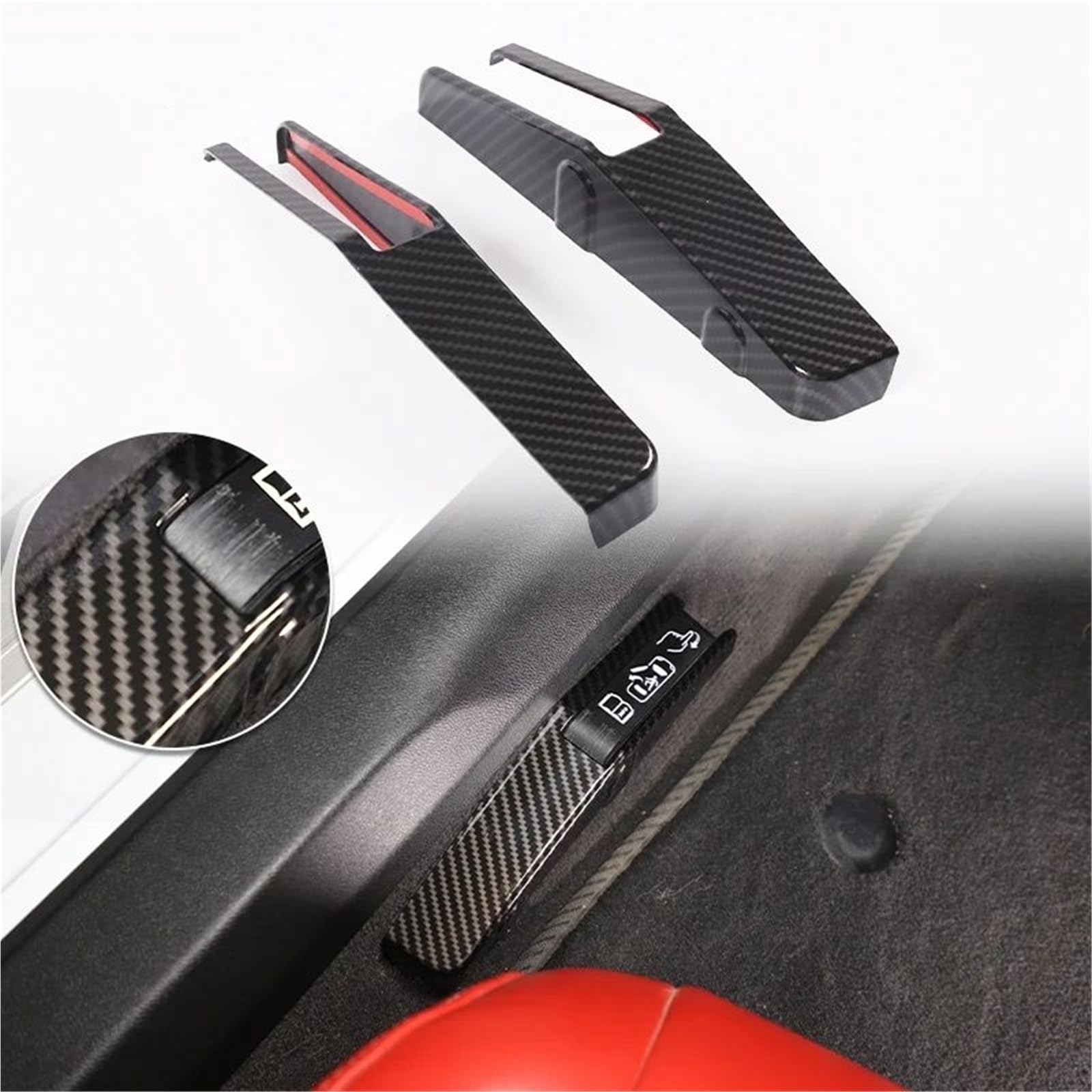 Interieur Dekor Für Chevy Für Corvette C8 2020-2024 Auto ABS Autokonsole Gangschaltung Panel Abdeckung Tür Armlehne Zieraufkleber Interieur TüRverkleidungen Dekor(Carbon Texture 17) von QFJFBGGH