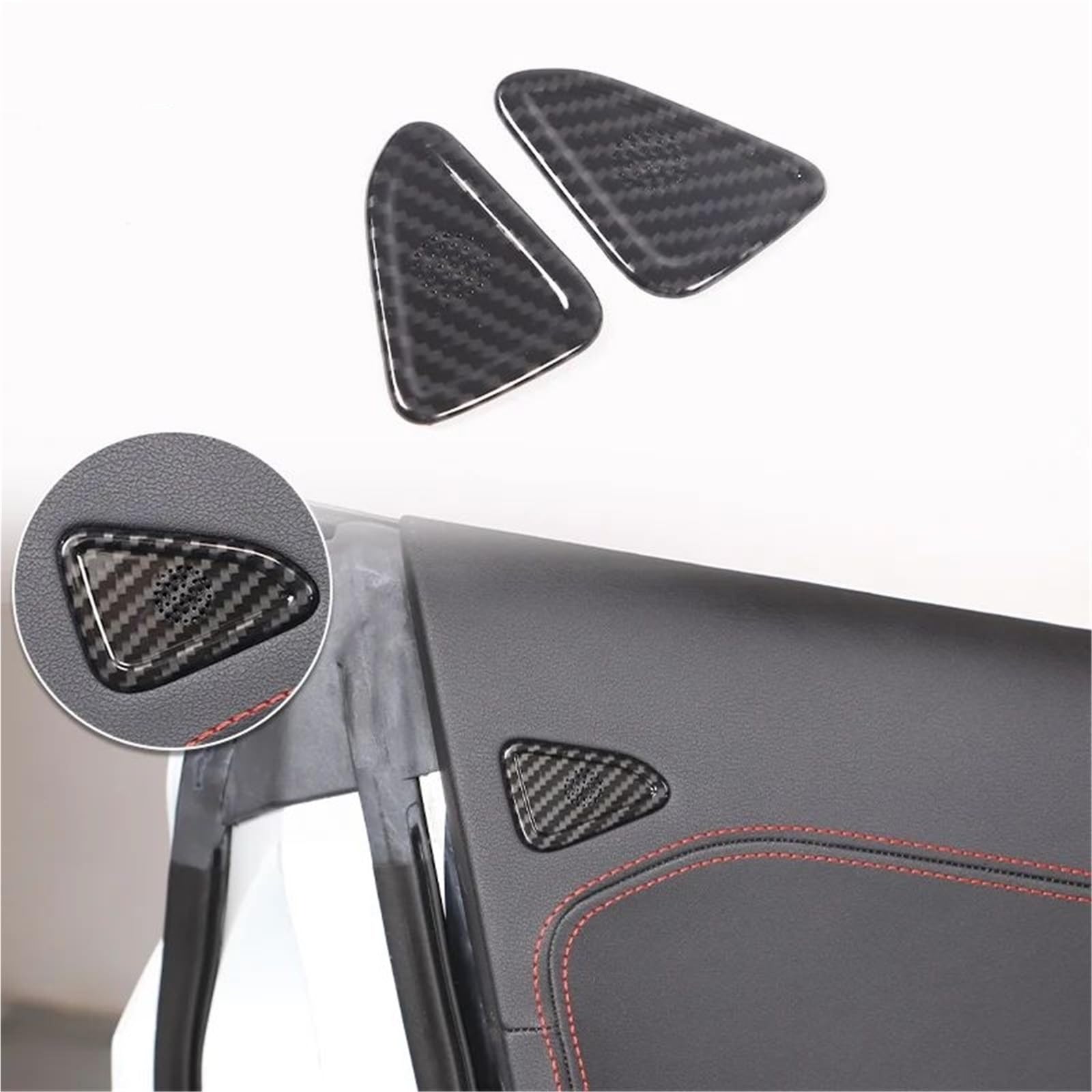 Interieur Dekor Für Chevy Für Corvette C8 2020-2024 Auto ABS Autokonsole Gangschaltung Panel Abdeckung Tür Armlehne Zieraufkleber Interieur TüRverkleidungen Dekor(Carbon Texture 18) von QFJFBGGH
