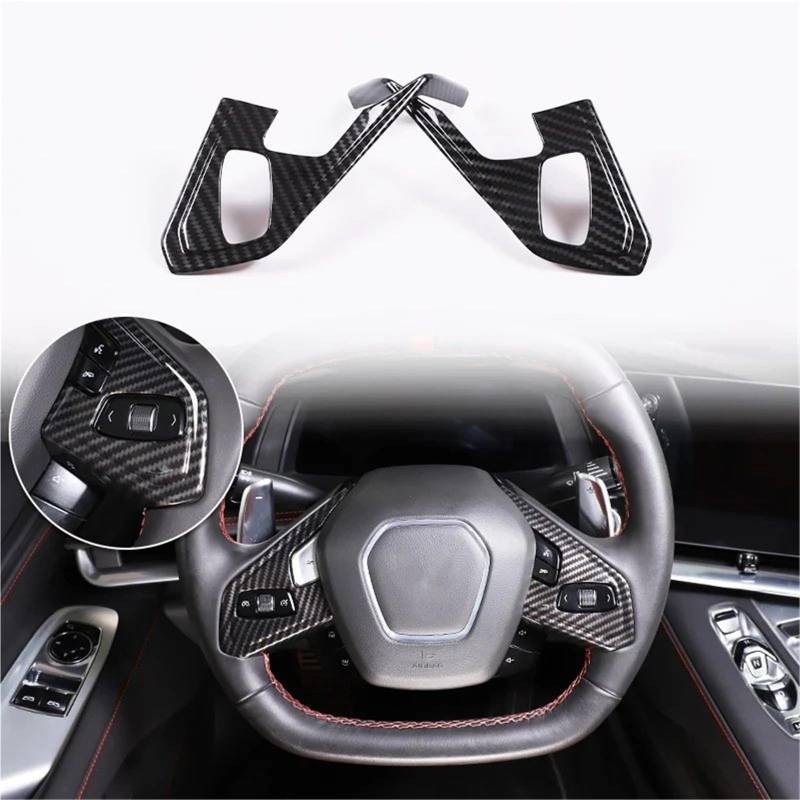 Interieur Dekor Für Chevy Für Corvette C8 2020-2024 Auto ABS Autokonsole Gangschaltung Panel Abdeckung Tür Armlehne Zieraufkleber Interieur TüRverkleidungen Dekor(Carbon Texture 32) von QFJFBGGH