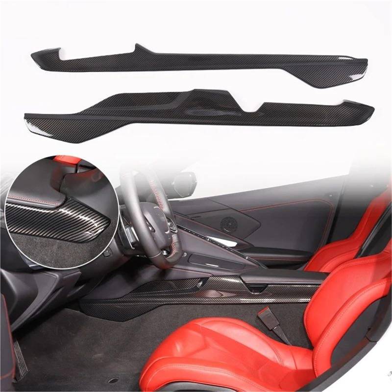 Interieur Dekor Für Chevy Für Corvette C8 2020-2024 Auto ABS Autokonsole Gangschaltung Panel Abdeckung Tür Armlehne Zieraufkleber Interieur TüRverkleidungen Dekor(Carbon Texture 36) von QFJFBGGH