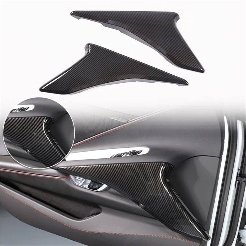Interieur Dekor Für Chevy Für Corvette C8 2020-2024 Auto ABS Autokonsole Gangschaltung Panel Abdeckung Tür Armlehne Zieraufkleber Interieur TüRverkleidungen Dekor(Carbon Texture 38) von QFJFBGGH