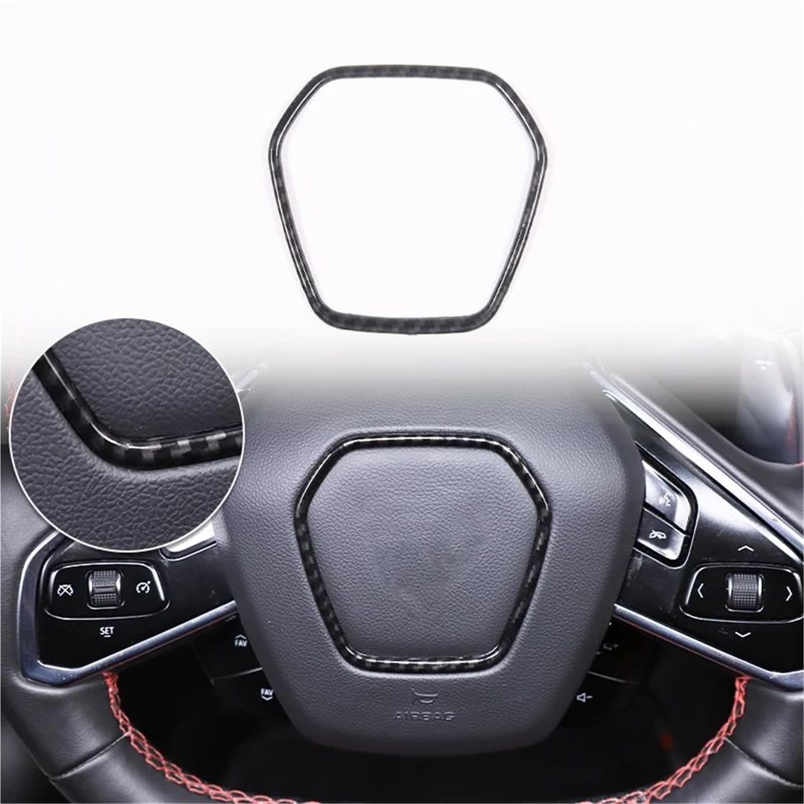 Interieur Dekor Für Chevy Für Corvette C8 2020-2024 Auto ABS Autokonsole Gangschaltung Panel Abdeckung Tür Armlehne Zieraufkleber Interieur TüRverkleidungen Dekor(Carbon Texture 46) von QFJFBGGH