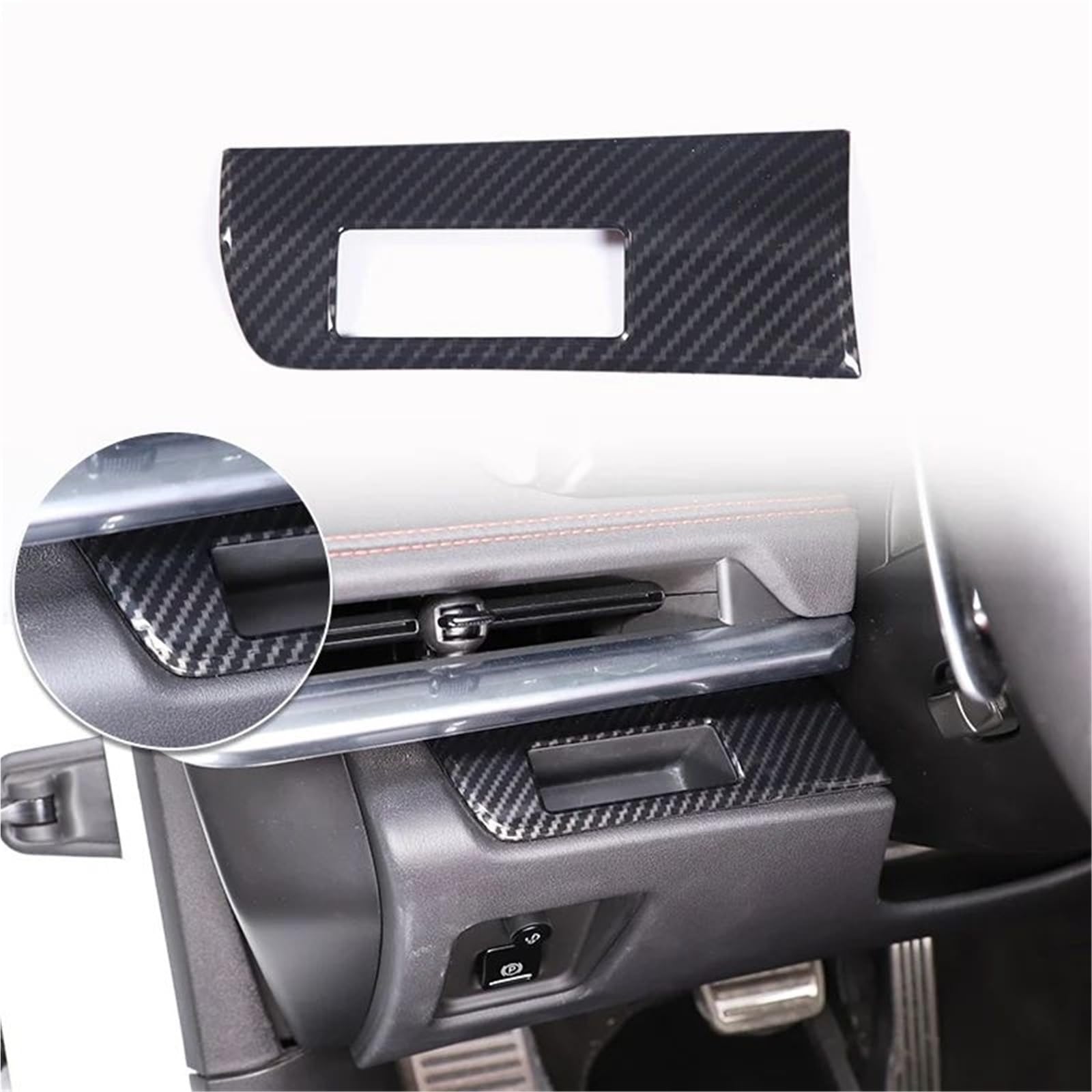 Interieur Dekor Für Chevy Für Corvette C8 2020-2024 Auto ABS Autokonsole Gangschaltung Panel Abdeckung Tür Armlehne Zieraufkleber Interieur TüRverkleidungen Dekor(Carbon Texture 9) von QFJFBGGH