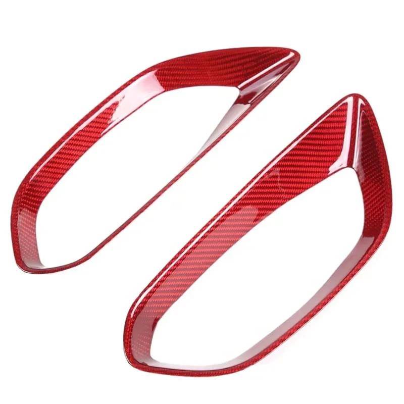 Interieur Dekor Für Chevy Für Corvette Für C8 Für Stingray Z51 Z06 2020-2024 Carbon Fiber Auto Sitz Einstellen Knopf Abdeckung Trim Interieur TüRverkleidungen Dekor(Carbon Red) von QFJFBGGH