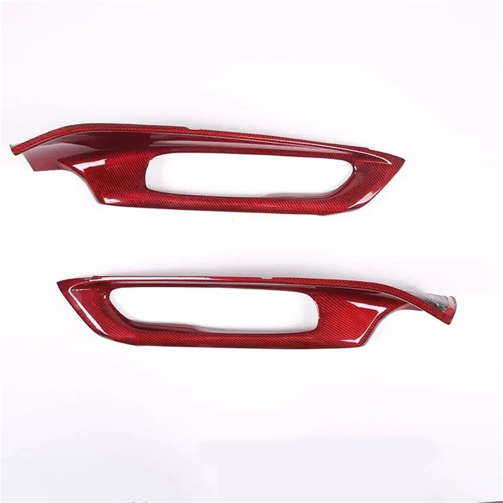 Interieur Dekor Für Chevy Für Corvette Für C8 Z51 Z06 2020-2024 Autofensterheber-Steuerschalterknopfrahmenabdeckungsverkleidung Interieur TüRverkleidungen Dekor(Carbon red) von QFJFBGGH