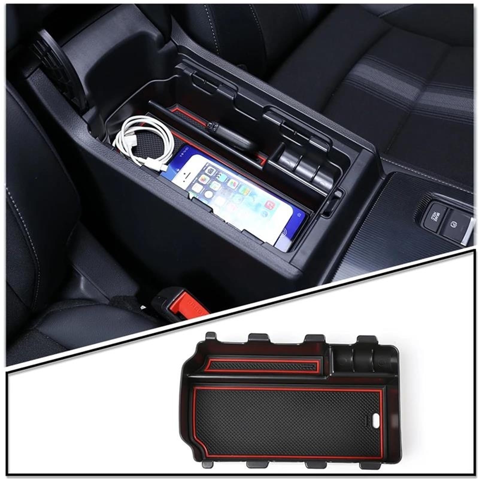 Interieur Dekor Für Civic 11. 2022 ABS Center Console Organizer Fach Armlehne Aufbewahrungsbox Autoinnenausstattung Interieur TüRverkleidungen Dekor(Style 1) von QFJFBGGH
