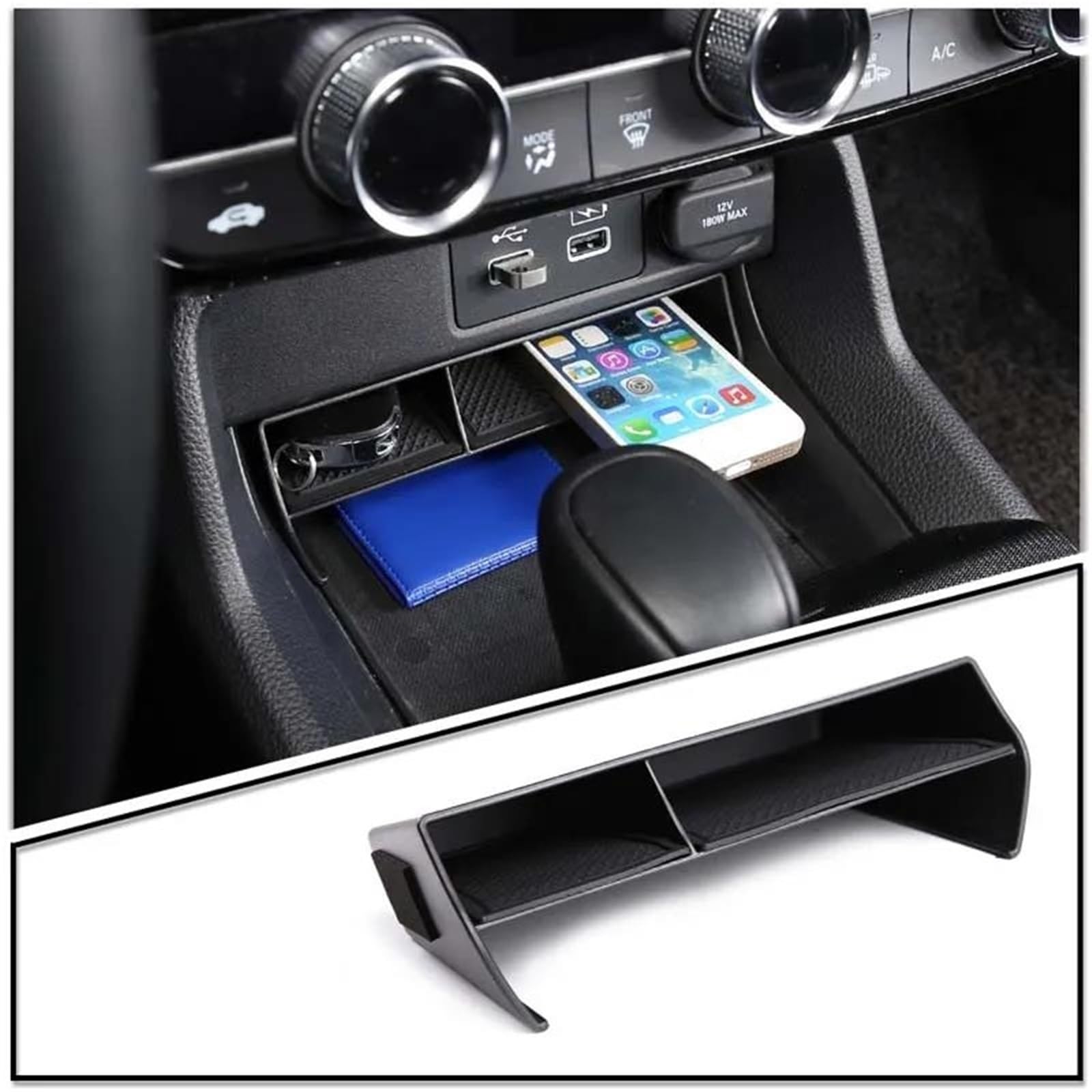 Interieur Dekor Für Civic 11. 2022 ABS Center Console Organizer Fach Armlehne Aufbewahrungsbox Autoinnenausstattung Interieur TüRverkleidungen Dekor(Style 2) von QFJFBGGH