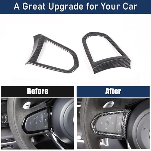 Interieur Dekor Für Emira 2021-2023 Carbon Fiber Texture Auto Lenkrad Taste Dekorative Rahmen Aufkleber Auto Innen Interieur TüRverkleidungen Dekor von QFJFBGGH