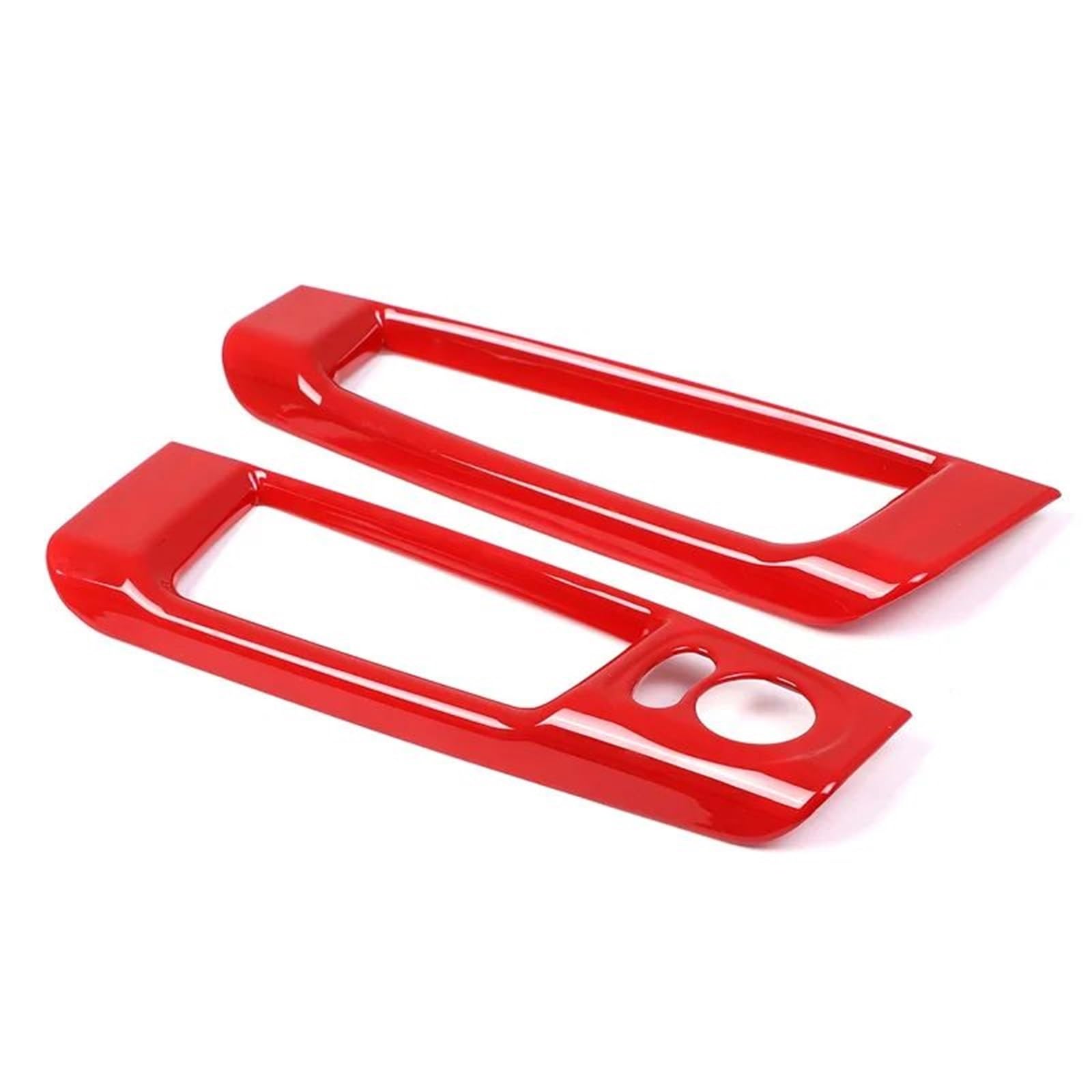 Interieur Dekor Für Fiat Für 500 2010-2022 Auto ABS Rückspiegel Einstellung Schalter Rahmen Abdeckung Innere Schutz Trim Interieur TüRverkleidungen Dekor(Rot) von QFJFBGGH