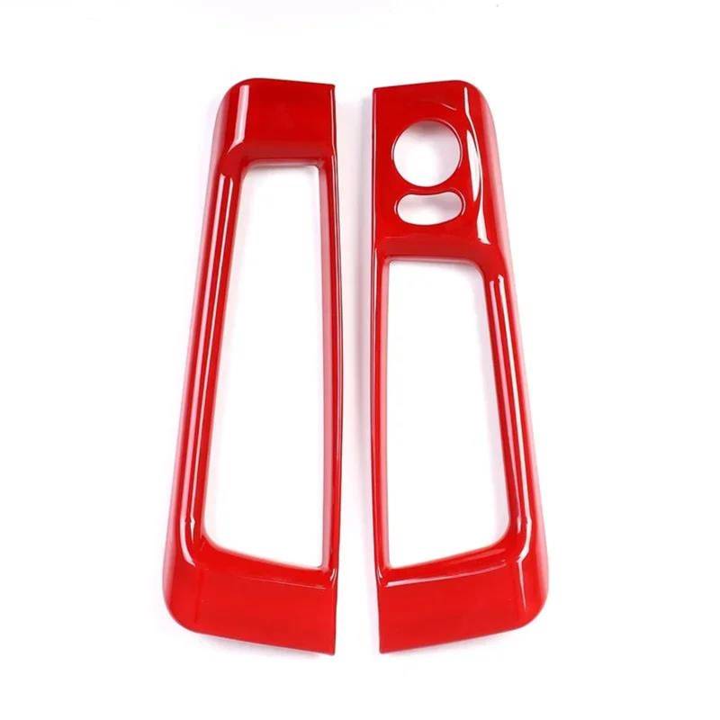 Interieur Dekor Für Fiat Für Abarth 2008-2022 Auto Rückspiegel Einstellung Schalter Tür Lagerung Box Panel Rahmen Abdeckung Interieur TüRverkleidungen Dekor(Rot) von QFJFBGGH