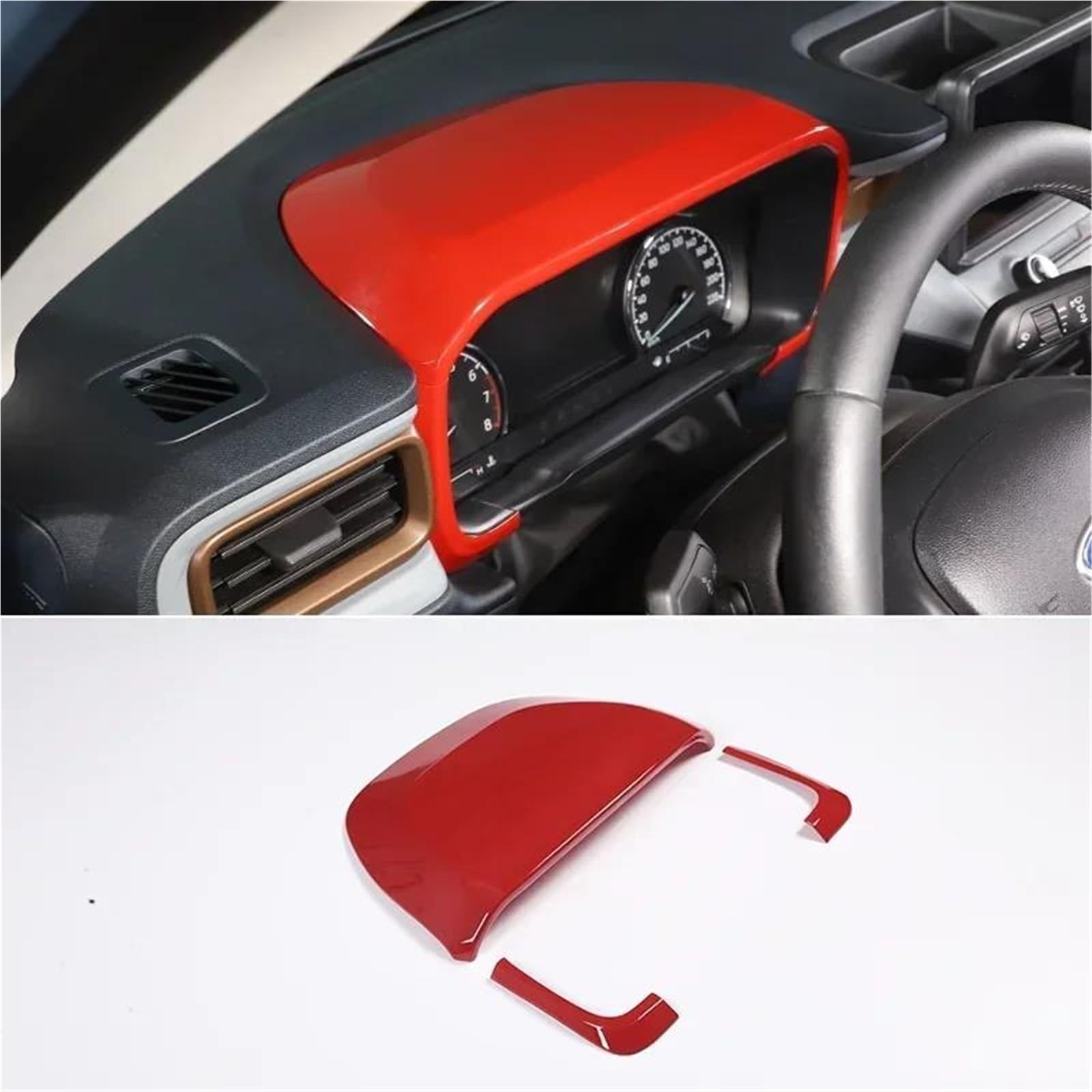 Interieur Dekor Für Ford Für Maverick 2022-2023 ABS Auto Dashboard Abdeckung Trim Aufkleber Auto Zubehör Interieur TüRverkleidungen Dekor(Style 3) von QFJFBGGH