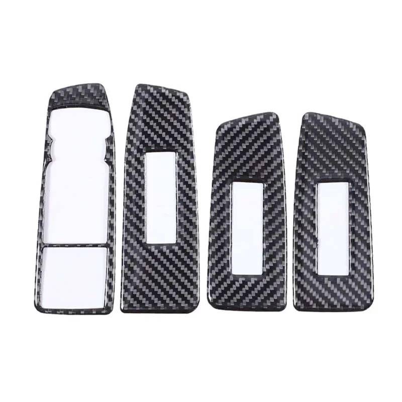 Interieur Dekor Für Ford Für Ranger 2024 + Auto Glas Lift Schalter Aufkleber Weichen Carbon Faser Muster Innen RHD Interieur TüRverkleidungen Dekor von QFJFBGGH