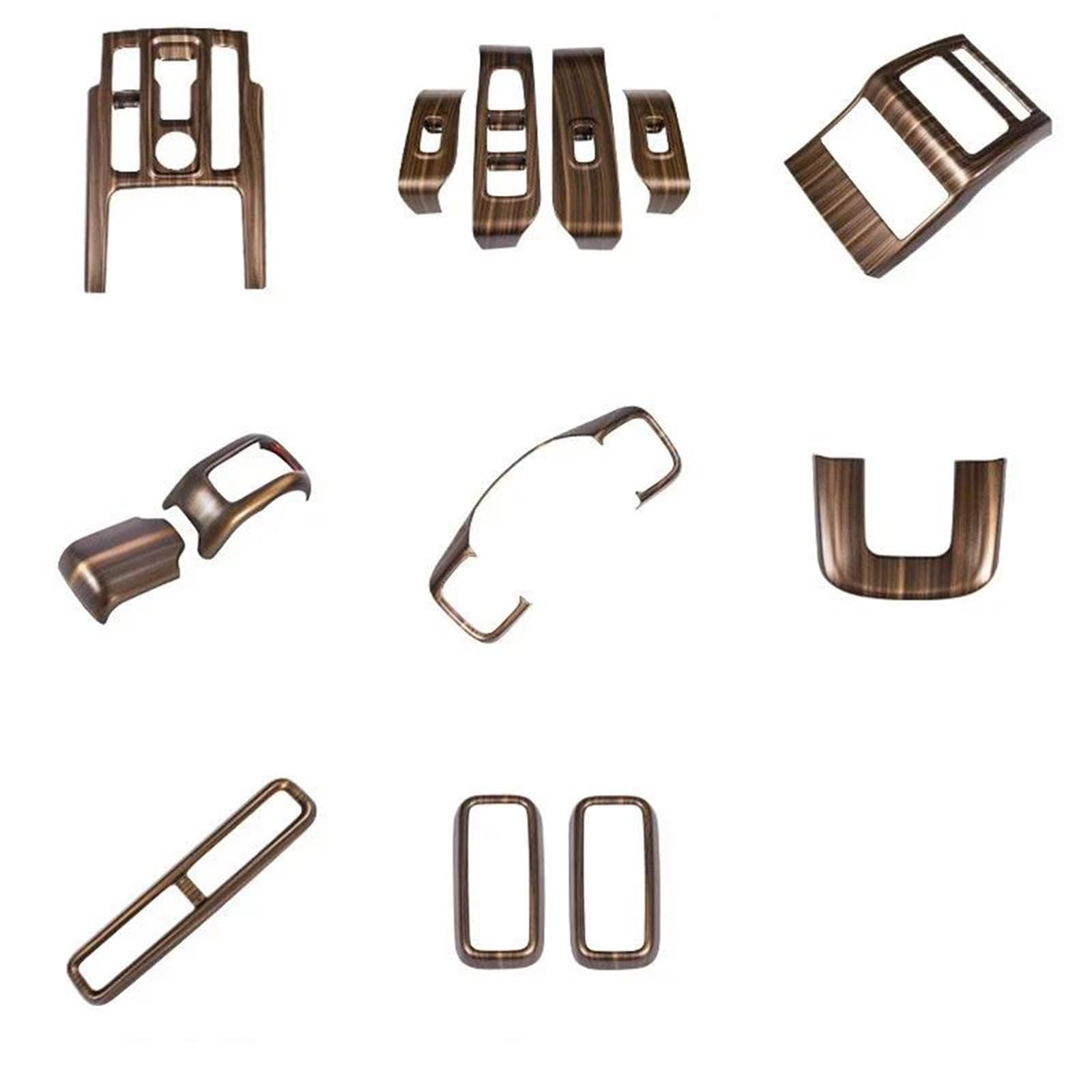 Interieur Dekor Für H9 2024-2025 Pfirsich Holzmaserung Getriebe Shift Panel Trim Fenster Glas Lift Taste Schalter Trim Abdeckung Interieur TüRverkleidungen Dekor(Style 9) von QFJFBGGH