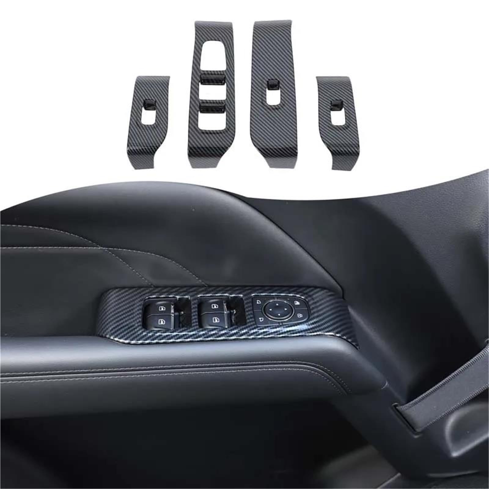 Interieur Dekor Für Haval Für H9 2nd 2024 2025 ABS Carbon Muster Auto Center Shift Panel Lenkräder Spiegel Dekor Interieur TüRverkleidungen Dekor(Carbon pattern 9) von QFJFBGGH