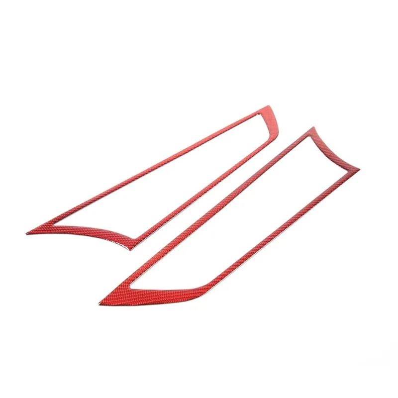 Interieur Dekor Für Jaguar Für F-TYPE 2013-2022 Weiche Kohlefaser Auto Innengriff Rahmenabdeckung Zieraufkleber Innen Interieur TüRverkleidungen Dekor(Carbon Red) von QFJFBGGH