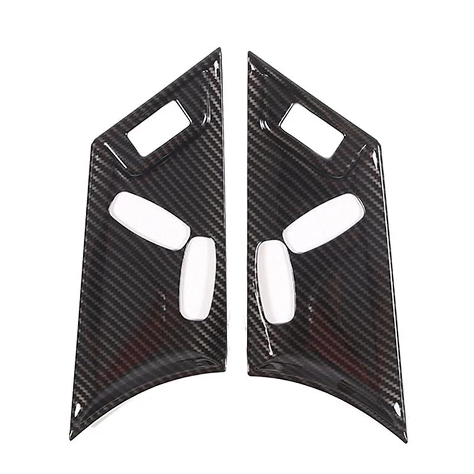 Interieur Dekor Für Jaguar Für F-TYPE 2013-2024 ABS Autositzverstellungsknopf-Panel-Abdeckung Dekorativer Aufkleber Innenraum Interieur TüRverkleidungen Dekor(Carbon Pattern) von QFJFBGGH