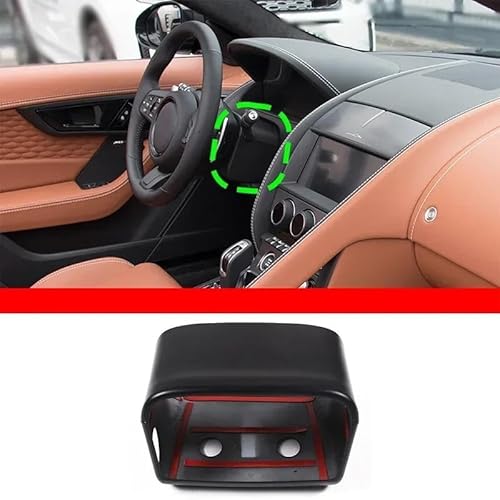 Interieur Dekor Für Jaguar Für F-Type 2013-2024 ABS Auto Lenkrad Lenksäule Schutzhülle Aufkleber Innen Interieur TüRverkleidungen Dekor(Mattschwarz) von QFJFBGGH