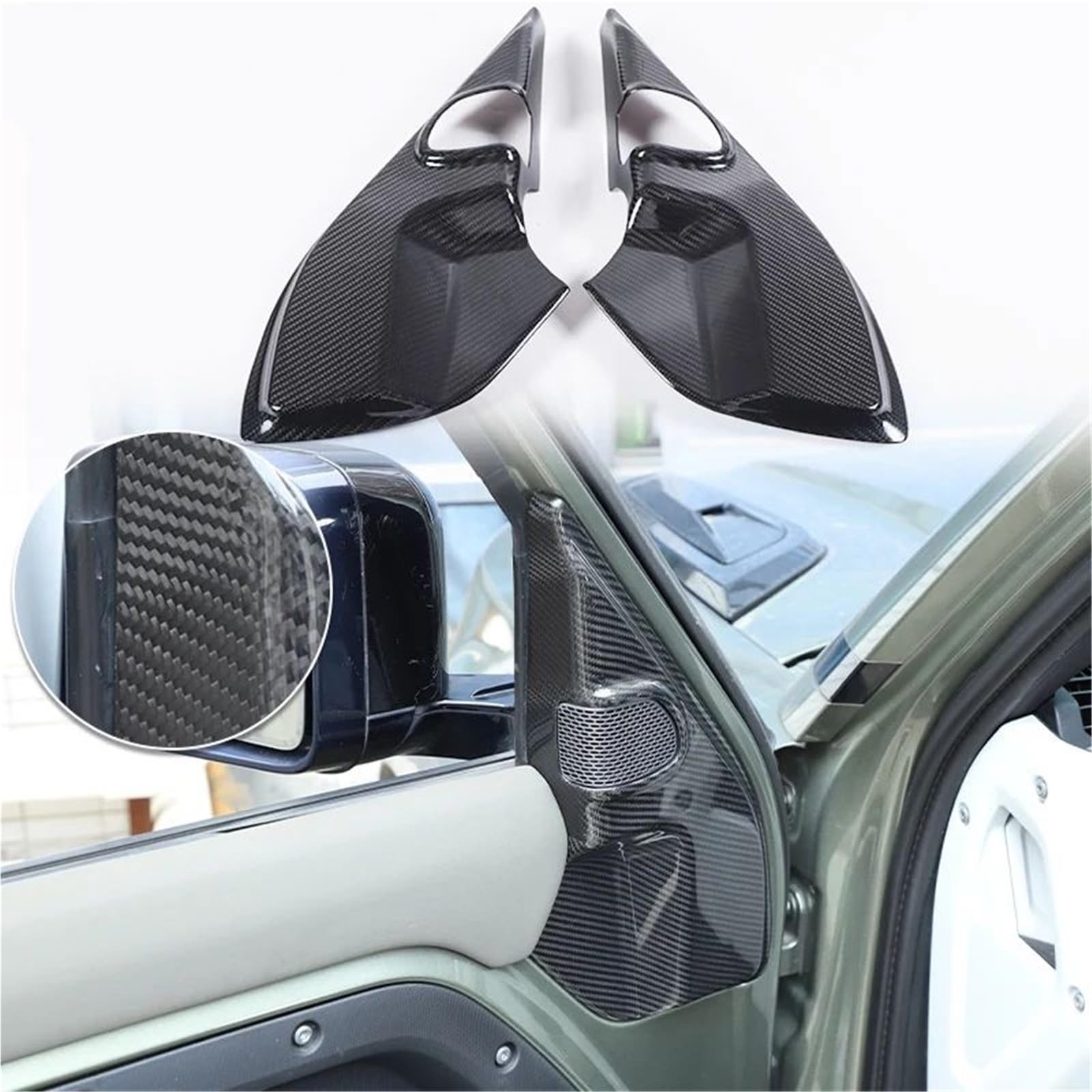Interieur Dekor Für Land Für Rover Für Defender 110 2020-2024 Kohlefaser Auto A-Säule Horn Dekorative Abdeckung Aufkleber Interieur TüRverkleidungen Dekor Interieur Dekor Für Land Für Rover Für Defender 110 2020-2024 Kohlefaser Auto A-Säule Horn Dekorative Abdeckung Aufkleber Interieur TüRverkleidungen Dekor von QFJFBGGH