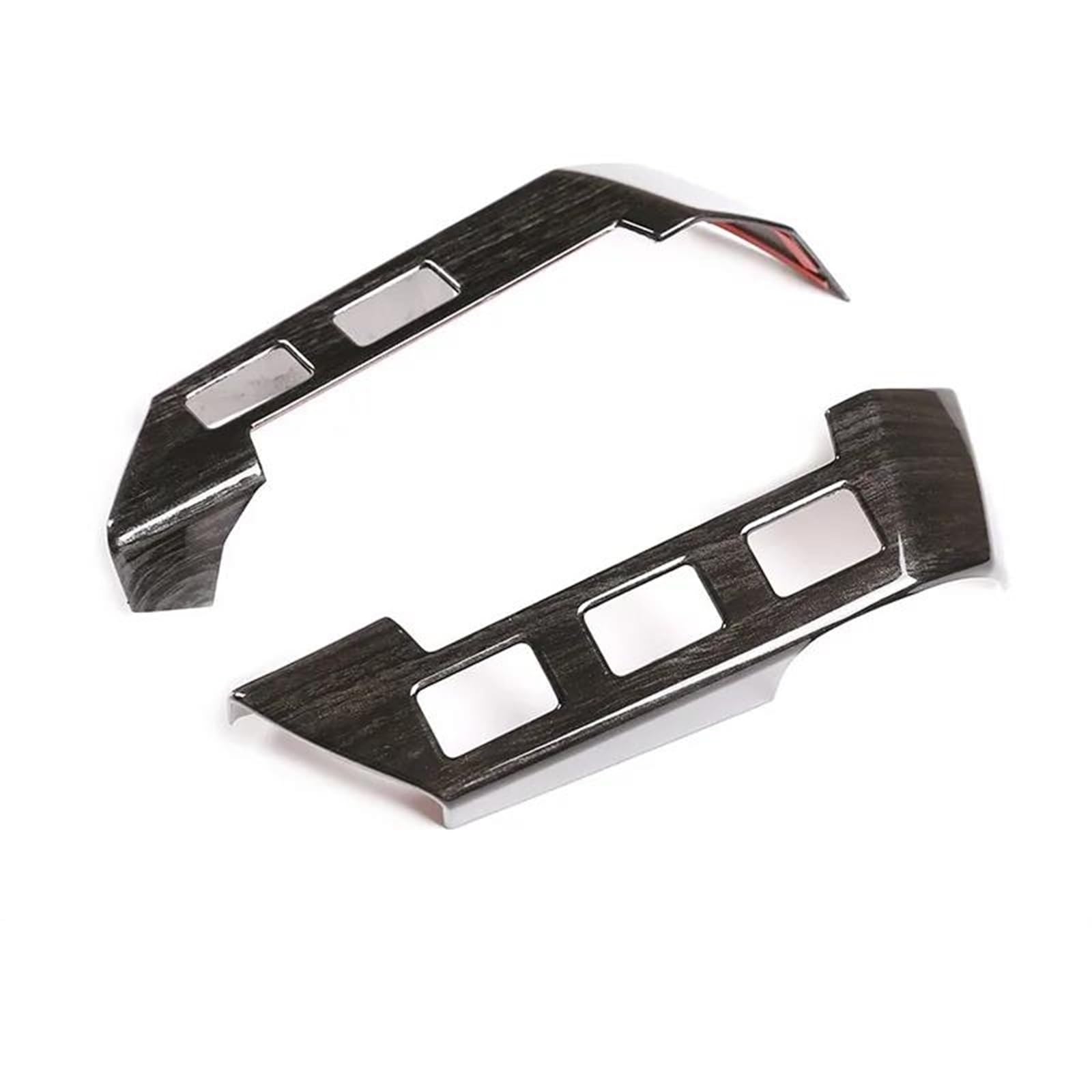 Interieur Dekor Für Land Für Rover Für Discovery 3 LR3 Für Freelander 2 ABS Auto Lenkrad Knopf Rahmen Abdeckung Innen Interieur TüRverkleidungen Dekor(Wood grain) von QFJFBGGH