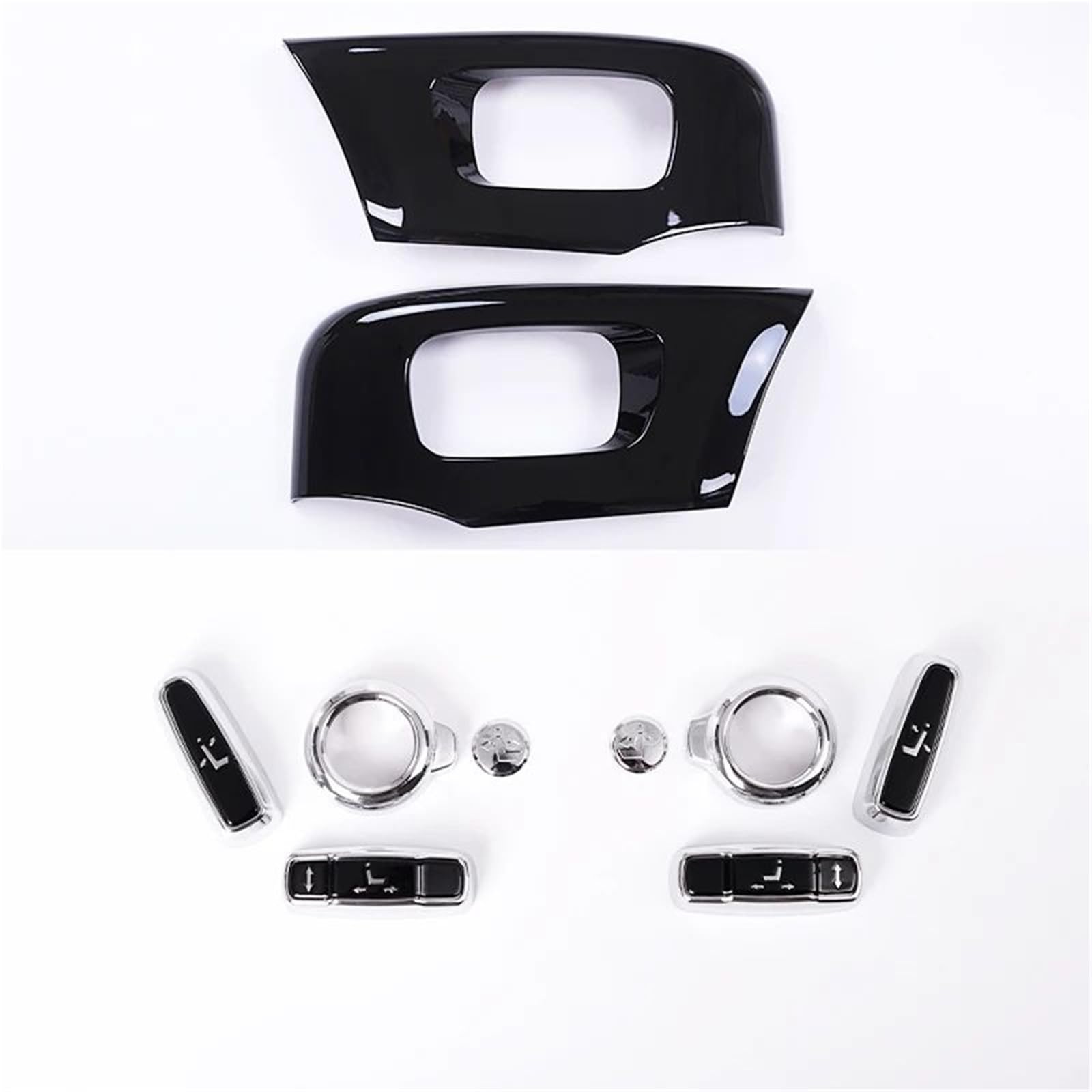 Interieur Dekor Für Land Für Rover Für Discovery 5 L462 LR5 2017-2020 ABS-Seitenabdeckung Für Autositz, Für Range Für Rover Interieur TüRverkleidungen Dekor(Schwarz) von QFJFBGGH